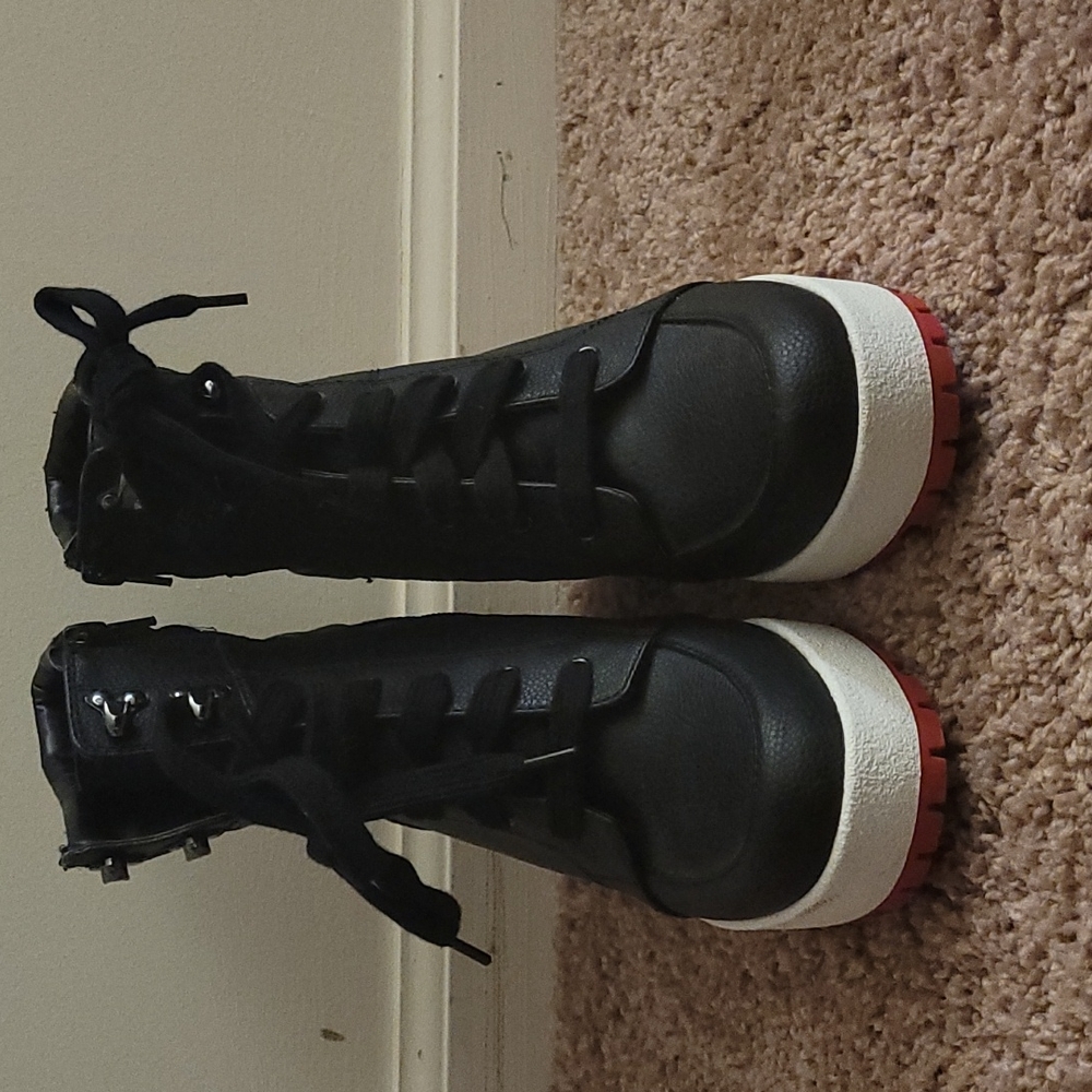 Mix No. 6 black combat boots